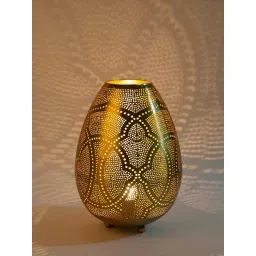 Fabindia Home Avan Golden Metal Ambient Table Lamp-picture-16