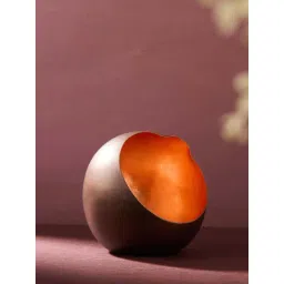 Fabindia Home Brown Metal Antiqued Svarna T-Lite Holder-picture-24