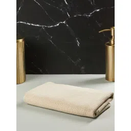 Fabindia Home Daimond Textured Beige Cotton Medium Towel-picture-20