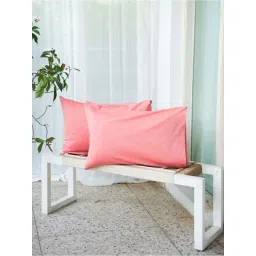 fabindia home Fabindia Chambray Pink Cotton 92 TC Pillow Cover - Set of 2-picture-35