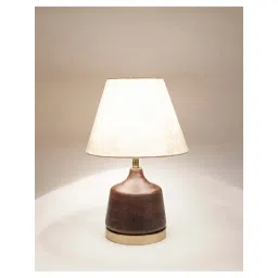 fabindia home Fabindia Heyan Brown Wood Table Lamp without Shade - Set of 1-picture-26