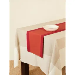fabindia home Fabindia Red & Orange Cotton 110 TC 525 GSM Zeeya Small Table Runner-picture-16