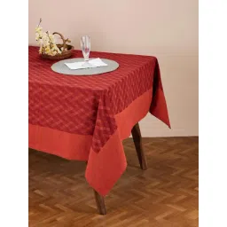 fabindia home Fabindia Red Cotton 98 TC 240 GSM Akira Table Cover - Set of 6-picture-19