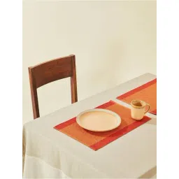 fabindia home Fabindia Red-Orange Cotton 525 GSM Mat - Set of 6-picture-15
