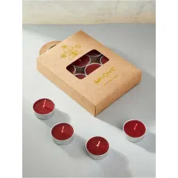 fabindia home Fabindia Red Wax Aalaya Alta T-Lite Candle-picture-14
