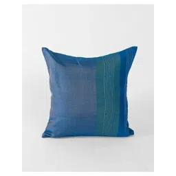 fabindia home Fabindia Sagira Blue & Green Cotton Silk Cushion Cover - Set of 1-picture-24
