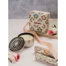 Fabindia Home Idris Antique Silver Metal Lavender Fragrance Candle-picture-18