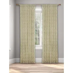Fabindia Home Paro Green Cotton Hand Block Printed Curtain 9 Feet-picture-48