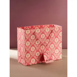 Fabindia Home Pink Paper Printed Sarkhaab Medium Gift Bag-picture-25