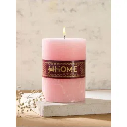 Fabindia Home Rose Pink Wax Large Pillar Candle - Set of 1-picture-12