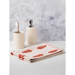 Fabindia Home Woven Beige 550 TC Cotton Hand Towel-picture-47