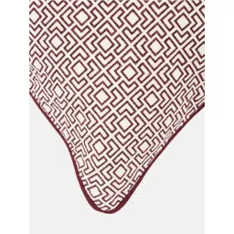 fabindia home Fabindia 'Trushita' Beige & Maroon Cotton Cushion Cover - Set of 1 image 4