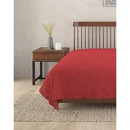 Fabindia Maroon Chaman Cotton Double Bed Cover-picture-12