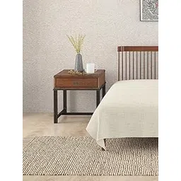 Fabindia White Chaman Cotton Double Bed Cover-picture-13