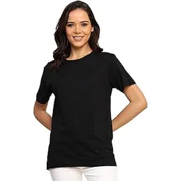 fabious Women's T-Shirt | Round Neck | Plain | Half Sleeve | Combed Bio-Washed Ring Spun Cotton-picture-55