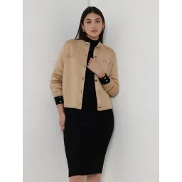 Fablestreet Beige Acrylic Solid Sweater-picture-20