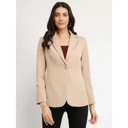 Fablestreet Beige Single Breasted Blazer-picture-41