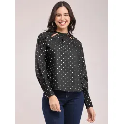 Fablestreet Black & White Printed Top-image-1