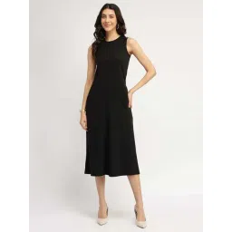 Fablestreet Black Cotton A-Line Fit Dress-picture-32
