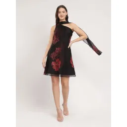 Fablestreet Black Printed Casual Dress-picture-46