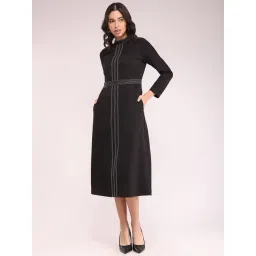 Fablestreet Black Printed Midi Dress-picture-43