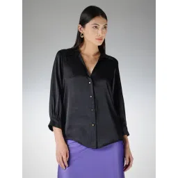 Fablestreet Black Satin Shirt-picture-39