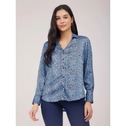 Fablestreet Blue Animal Print Shirt-picture-36