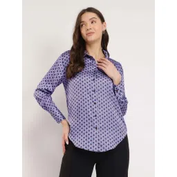 Fablestreet Blue Printed Casual Shirts-picture-38