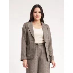 Fablestreet Brown & Black Checks Blazer-picture-20