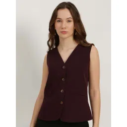 Fablestreet Burgundy Regular Fit Top image 1