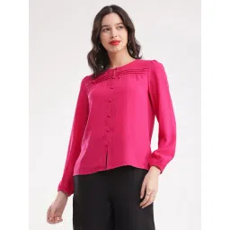 Fablestreet Fuchsia Relaxed Fit Top-picture-48