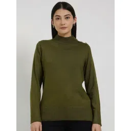 Fablestreet Green Acrylic Solid Sweater-picture-25