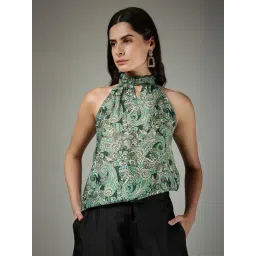 Fablestreet Green Polyester Regular Fit Tribal Top-picture-35