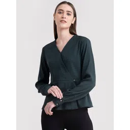 FableStreet Green Wrap Top-picture-38