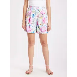 Fablestreet Multicolor Floral Print Shorts-picture-26