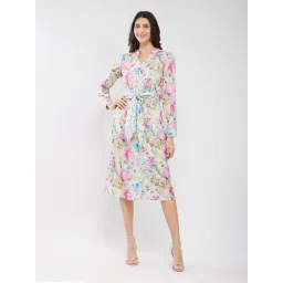 Fablestreet Off White Floral Midi Dress-picture-19