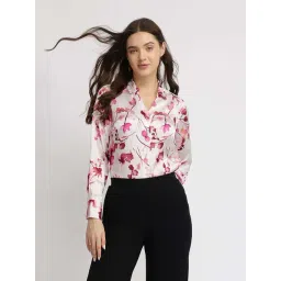 Fablestreet Pink Regular Fit Floral Print Shirt-picture-34