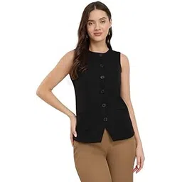 fablestreet Princess Line Waistcoat - Black-picture-11