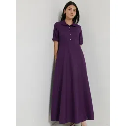 Fablestreet Purple Flared Fit Dress-picture-35