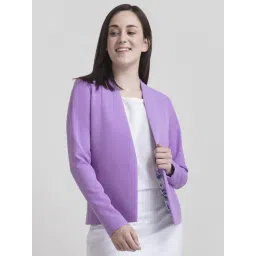 Fablestreet Purple Plain Blazer-picture-39