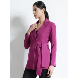 Fablestreet Purple Polyester Solid Jacket-picture-18