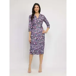 FableStreet Purple Printed Casual dress-picture-14