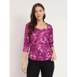 Fablestreet Purple Printed Top-picture-33