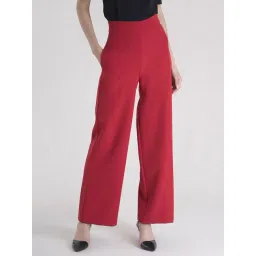 FableStreet Red Parallel Trousers-picture-38