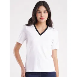 FableStreet Relaxed Fit V-Neck T-shirt-picture-12