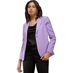 fablestreet Single Breasted Blazer - Lilac-picture-24