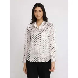 Fablestreet White Regular Fit Printed Shirt-image-16