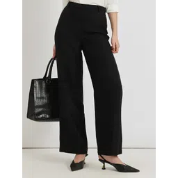 FableStreet Women Custom Loose Fit Mid Rise Wide Leg Linen Formal Trousers-picture-34