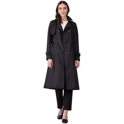 fablestreet Women Double Breasted Trench Coat - Black|Perfect for Casual, Office, and Everyday Outfits-picture-42