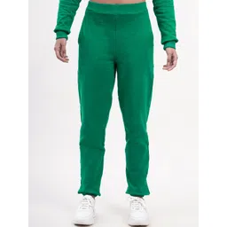 FableStreet Women Green Solid Cotton Relaxed Fit Joggers-picture-16